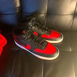 Red and black NIKE Court Visions (mids)
